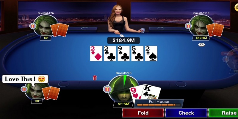 Giao diện game Poker tại NEW88 được thiết kế hiện đại